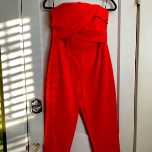 Rachel Roy red jumpsuit size 4